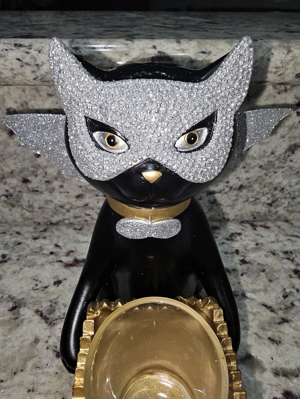Yankee Candle Trick Or Treat Sparkle Black Cat In Costume Votive Holder 7